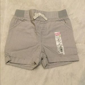 NWOT Woven Gray Stripe Shorts
